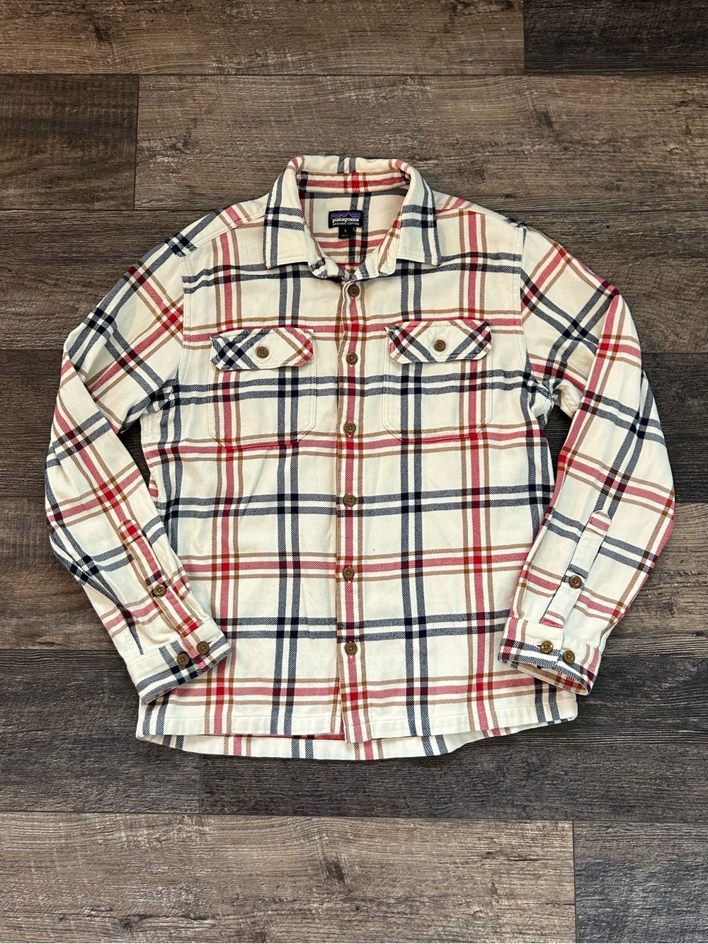 Fall Patagonia Organic Cotton Shirt Men S Plaid Flannel Long Sleeve Button Down